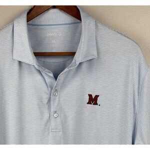 Johnnie-O Miami University Redhawks Polo Shirt Mens XL • Gulf Blue Stretch